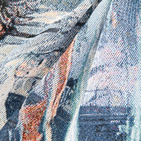Couverture en tapisserie de football anime personnalisée OEM, mélange de polyester et de coton, douce, durable, résistante à la décoloration, tissée jacquard