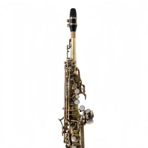 Ventes directes d'usine de saxophone <span class=keywords><strong>soprano</strong></span> à tube droit en sib aigu mâle en laiton avec apparence antique - Product Image 3