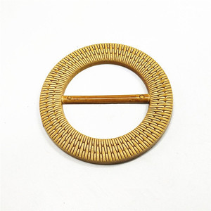 藤编日字扣复古风格皮带扣圆形皮带扣 - Product Image 6