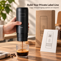 Machine à expresso portable rechargeable USB-C, cafetière électrique de voyage pour café moulu et petites capsules, logo personnalisé OEM