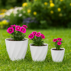 Pot de fleurs moderne en plastique PP, coloré et décoratif, pour plantes d'intérieur, maison, bureau, jardin, petite taille, vente en gros - Product Image 1