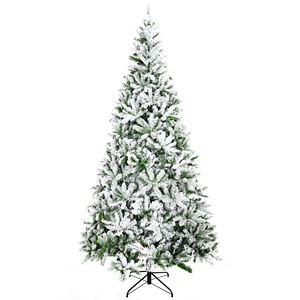 <span class=keywords><strong>HOMCOM</strong></span> <span class=keywords><strong>Sapin</strong></span> <span class=keywords><strong>de</strong></span> <span class=keywords><strong>Noël</strong></span> artificiel floqué <span class=keywords><strong>de</strong></span> neige, 2,74 m <span class=keywords><strong>de</strong></span> haut, <span class=keywords><strong>de</strong></span> qualité supérieure, non éclairé, avec branches réalistes, vert - Product Image 1