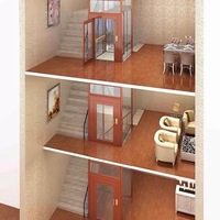 Ascenseur domestique pour 5 personnes Fabricant d'ascenseurs 4 arrêts Intérieur Extérieur Petit ascenseur Ascenseur résidentiel extérieur