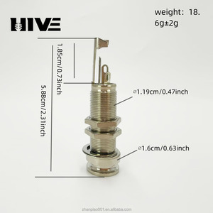 Achterste Band Vergrendeling Basgitaar Jack Socket Split-Type Versterker Case Dual-Channel Schroefdraad <span class=keywords><strong>Output</strong></span> Socket Aansluiting Gat - Product Image 2