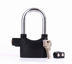 थोक उच्च डेसीबल अलार्म ब्लैक शेल सुरक्षा और चोरी विरोधी भारी शुल्क पैडलॉक - Product Image 2