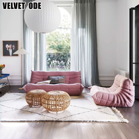 Canapé Caterpillar en tissu doux Ligne Ro-set, fauteuil de sol To-go, canapé individuel de style nordique pour salon, décoration intérieure