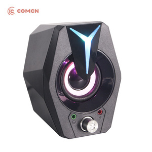 Comcn Gaming <b>Speakers</b> 2.0 <b>USB</b> Powered Colorful LED Light Home Stereo For PC Laptop - Product Image 3