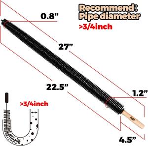 Holikme 2-Pack Kit Pembersih Ventilasi Pengering Ramah Lingkungan - Sikat Panjang Fleksibel dari Nilon untuk Menghilangkan Serat & Pembersihan Koil Kulkas - Product Image 2