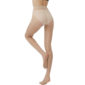 Logo personnalisé Control Top <span class=keywords><strong>Semi</strong></span> <span class=keywords><strong>Opaque</strong></span> Collants à pieds de couleur unie pour femmes - Product Image 4