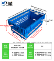 Caisse en plastique empilable et panier de transport en maille pour fruits et légumes - Durable et recyclable