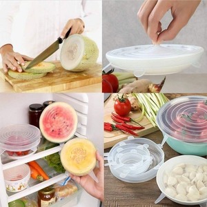 Lot de 6 couvercles extensibles en silicone réutilisables, couvercles de conservation multi-tailles pour bols, tasses, casseroles, sans BPA, compatibles lave-vaisselle - Product Image 2