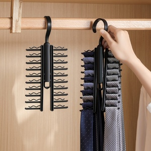 Creative Tie Hanger Belt Hanger 360 Degree Necktie Hanger Storage Rotatable Indoor 20 Rows Home Storage <b>Clothes</b> <b>Rack</b> - Product Image 5