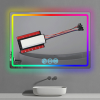Interrupteur Tactile à Trois Boutons RGB DC12V 3A 36W, Capteur Intelligent IP22, Miroir de Placard Chromatique, Lumière d'Ambiance LED Colorée