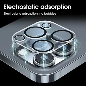 Lot de 4 films de protection en verre trempé HD anti-rayures pour l'écran arrière et l'objectif de l'appareil photo des iPhone 13, 14, 15, 16 et 17 Pro - Product Image 5