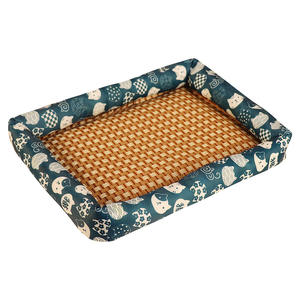 Summer XL Eco-Friendly Cooling Ice Mat Estampado de lino Esponja Floor <span class=keywords><strong>Bed</strong></span> Mat para perros pequeños Gatos Pet Cojín para dormir - Product Image 2