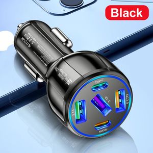 ที่ชาร์จโทรศัพท์ในรถยนต์แบบพกพาหลายพอร์ต USB-C 75w ชาร์จเร็ว ที่ชาร์จในรถยนต์ 30w 5 พอร์ต Type C USB ชาร์จเร็ว 3.0 - Product Image 2