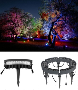 Đèn vòng cây cọ RGB điều khiển bằng ứng dụng thông minh 24V 12W chống nước IP65, đèn chiếu sáng cảnh quan sân vườn, đèn cột, đèn ôm cây - Product Image 4