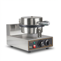 Machine à gaufres commerciale robuste, en acier inoxydable, pour des gaufres croustillantes avec revêtement antiadhésif pour équipement de cuisine