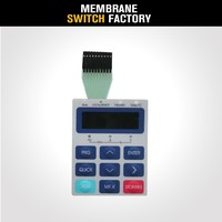 Sakelar Tombol Tekan Membran Cetak Sablon Sutra Kustom, Keypad Film Tipis Fleksibel untuk Peralatan Rumah Tangga dan Medis