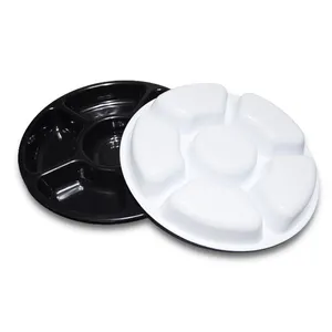 12 Zoll großer Plastik-Servplatte Plastik-Gastronomie-Platte Plastikplatte mit 6 Fachen