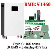 Système de stockage d'énergie solaire domestique DIY LFP vertical, batterie Lifepo4 JK 16S 51.2V 280/314Ah au lithium