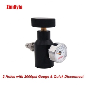 Adaptador de Llenado de CO2 Zimakyfa con Control Remoto de Encendido/Apagado, Manómetro de 1.5k/3k/5kpi, Manguera Compatible con HPA de Aleación de Aluminio, Rosca de Entrada G1/2-14, Color Negro - Product Image 3