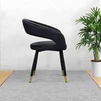 Chaises de salle à manger modernes en velours rembourrées avec hauteur réglable pour la maison, le bar, la salle de sport, l'appartement - Design capitonné de luxe pour le loisir