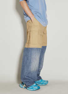 Ropa de calle 100% algodón pierna <span class=keywords><strong>Cargo</strong></span> bolsillos nuevo con etiquetas pierna ancha suelta <span class=keywords><strong>Jeans</strong></span> Unisex mujeres parcheado algodón <span class=keywords><strong>Cargo</strong></span> pantalones para hombres - Product Image 2