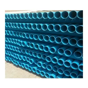 PVC casing screen pipe slotted for deep water belled end, 180mm and 160mm PVC pipe for for water well drilling
