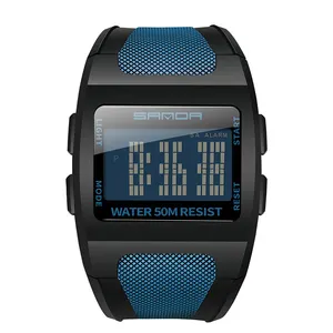 Thương hiệu CW-338 Led thể thao kỹ thuật số Đồng hồ giản dị Mens phong cách đồng Hồ Relogio Masculino Đồng hồ đeo tay