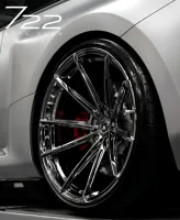 Rines Forjados Personalizados 722Auto de 18-24 Pulgadas, Cromados, Cóncavos Profundos, 5x112 5x120 5x114.3 para BMW M Performance, Audi RS, Mercedes