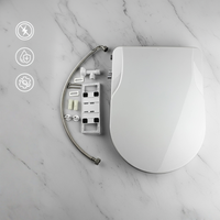 Couvercle de toilette bidet manuel en forme de U, surface antibactérienne, fermeture douce, pour l'hygiène personnelle, installation facile, propre et hygiénique