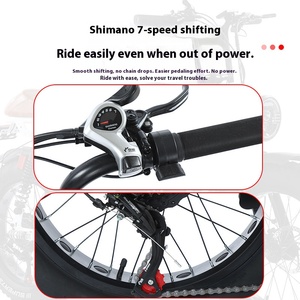 Vélo tout-terrain à double usage 48V 750W sans balais, cadre en acier à haute teneur en carbone, batterie lithium à moyeu arrière, pour adultes, modèle JYOP-PGRXS Rear H - Product Image 5