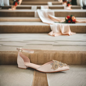 2025年特注レディース高級フラットパーティーウェディングパンプス刺繍入りシューズ工場直送花嫁向け春夏デザイン - Product Image 6