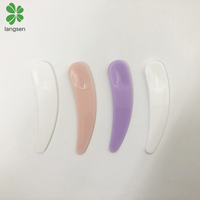 Spatules de beauté en plastique écologique, pour utilisation des cosmétiques, outil distributeur de crème, cuillère sans BPA, 1 pièce