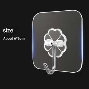 Üst satış 6 cm yumruk ücretsiz şeffaf yapıştırıcı askı kancası çok fonksiyonlu olmayan işaretleme duvar kanca banyo garaj Nordic için - Product Image 5