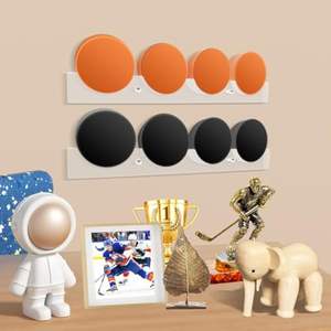 Hot Sale Clear Acrylic Hockey Puck Wall Mount Display Rack For 4 Pucks - Product Image 6