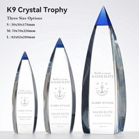 Trophée en cristal de haute qualité, plaque en cristal K9, trophée en verre personnalisé pour les événements, souvenirs
