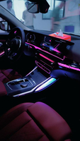 Pour BMW Série 3 G20 (entreaxe court) : Cache-haut-parleur lumineux pour éclairage d'ambiance intérieur, grille de tweeter, coque de haut-parleur lumineuse 12V 10W