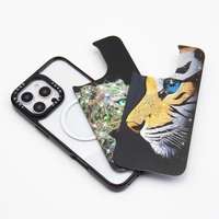 Coque de téléphone détachable et amovible antichoc en TPU noir 2,8 mm et PC 2 mm avec logo personnalisable par sublimation pour iPhone 17/18 Pro Max