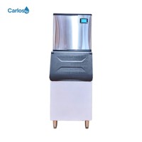 Machine à glaçons commerciale en acier inoxydable, refroidie par air, épaisseur de glace réglable, pour les magasins de boissons, les buffets et les lieux événementiels
