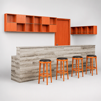 Armoire à vin moderne et écologique sur mesure avec éclairage LED et construction en bois massif pour l'ameublement de la maison