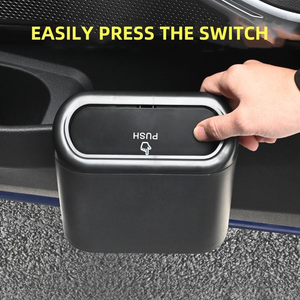 Mini Basurero para Auto de ABS, Caja de Almacenamiento Colgante Lateral, Organizador para Asiento Trasero, Basurero con Tapa de <span class=keywords><strong>Apertura</strong></span> por Presión para Auto - Product Image 3