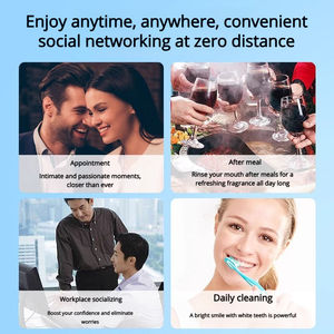 Pastilles de <span class=keywords><strong>dentifrice</strong></span> à mâcher, comprimés dentaires probiotiques - Granulés de bain de bouche pour une haleine fraîche, nettoyage des dents et soins tout-en-un - Product Image 3