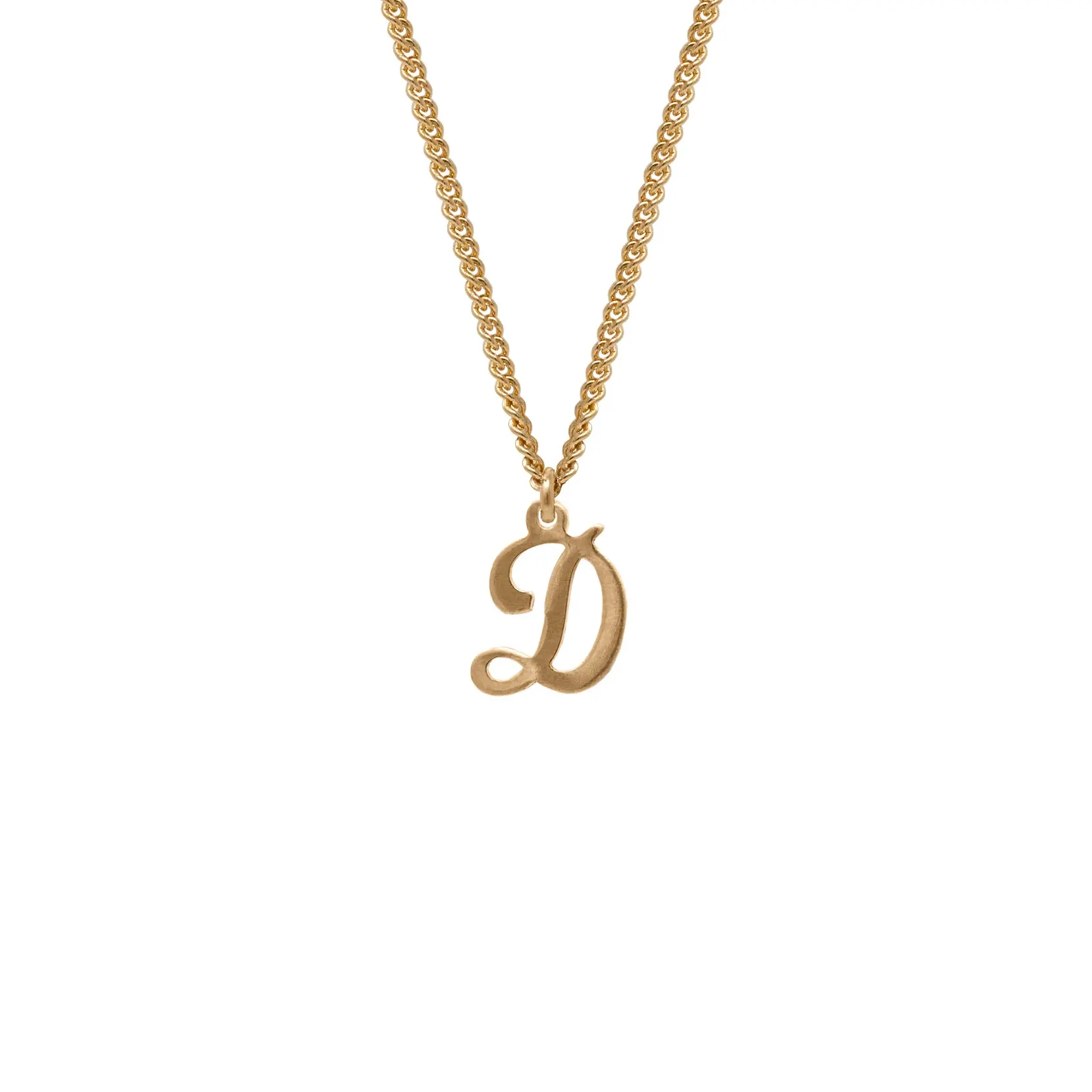 Milskye luxury minimalist personalized 925 silver 18K gold plated mini curb chain and a cursive initial pendant necklace