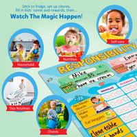 Haute qualité magnétique enfant personnalisé corvée graphique étoile autocollant effaçable à sec tableau enfants responsabilité récompense tableau