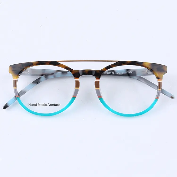 Güneşli 2021 yeni moda fransız gözlük kadınlar yuvarlak reçete gözlük çerçeveleri optik asetat gözlük gözlük erkekler için