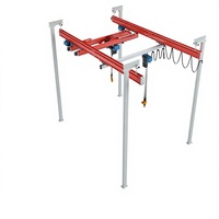 Grue à colonne simple Anbo KBK 3 tonnes, hauteur de levage 7,5 m, portée 10 m, motorisée, pour ateliers/usines, manuelle/électrique