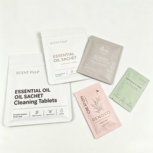 Eco Friendly a tre lati con sigillo <span class=keywords><strong>di</strong></span> <span class=keywords><strong>carta</strong></span> per campioni <span class=keywords><strong>di</strong></span> prodotti cosmetici per la cura della pelle olio pasticca per imballaggio marrone bustina <span class=keywords><strong>di</strong></span> <span class=keywords><strong>carta</strong></span> Kraft - Product Image 3