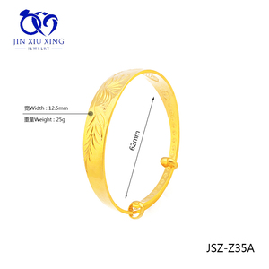 JXX JSZ-Z35 24K <strong>Gold</strong> Plated Adjustable China <strong>Bangles</strong> <strong>Designs</strong> + <strong>Plain</strong> <strong>Gold</strong> Fashion Jewellery <strong>Bangle</strong>